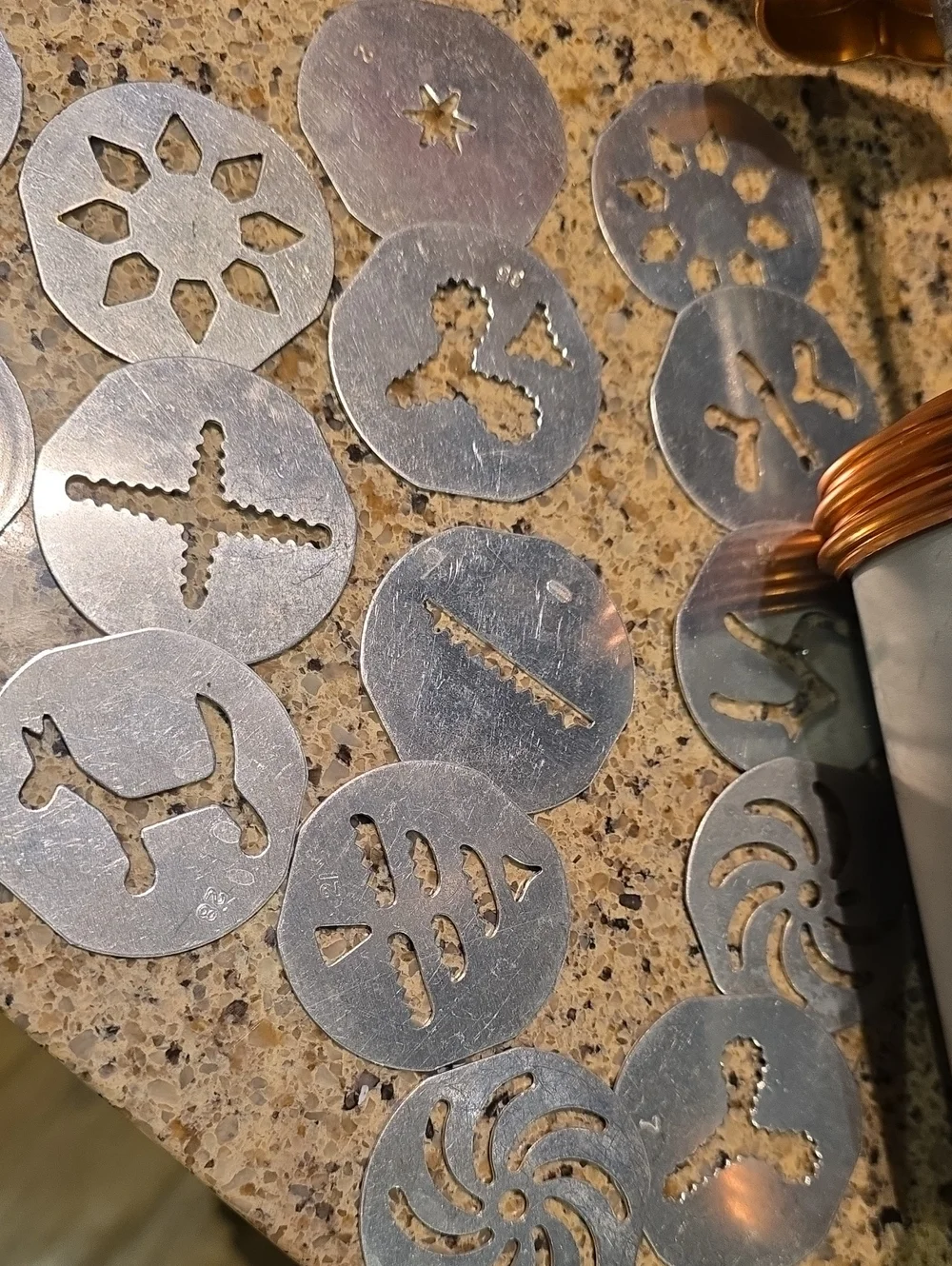 Copper & Silver Cookie Press - Decorative Home Accents